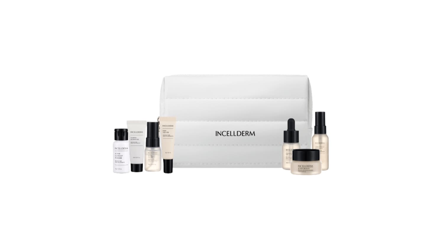 Incellderm Mother's Day Gift Set: travel pouch and skincare products
